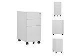 Vidaxl Armadio Per Archiviazione Con Rotelle Grigio Chiaro 30X45X59 Cm In Acciaio - Armadi Per Archiviazione