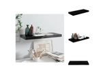 Vidaxl Scaffale Galleggiante Nero Lucido 60X23,5X3,8 Cm Mdf - Mensole A Muro