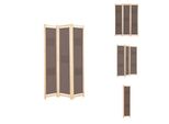 Vidaxl 3 Pezzi Divisorio Marrone 120 X 170 X 4 Cm Tessuto - Divisorio Per Ambienti