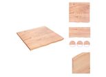 Vidaxl Mensola A Muro Marrone Chiaro 60X60X2 Cm In Legno Massiccio Trattato Con Rovere - Mensole A Muro