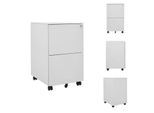 Vidaxl Armadio Per Archiviazione Con Rotelle Grigio Chiaro 39X45X67 Cm In Acciaio - Armadi Per Archiviazione