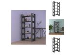 Vidaxl Libreria/Divisorio Grigio 80X35X160 Cm In Legno Massello - Librerie E Scaffalature