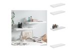 Vidaxl Mensole Galleggianti 2 Pz. Bianco Lucido 60X23,5X3,8 Cm Mdf - Mensole A Muro