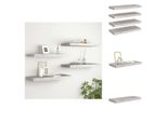 Vidaxl Mensole Galleggianti 4 Pz. Grigio Cemento 60X23,5X3,8 Cm Mdf - Mensole Da Parete