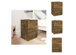 Vidaxl Comodino Rovere Fumé 38X35X56 Cm Materiale A Base Di Legno - Comodini