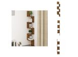 Vidaxl Mensola Angolare A Parete In Rovere Fumé 20X20X127,5 Cm Materiale A Base Di Legno - Mensole A Parete