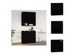 Vidaxl Armadio A Muro Nero 80X33X80 Cm In Materiale Ligneo - Credenze