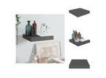 Vidaxl Scaffale Galleggiante Grigio Lucido 23X23,5X3,8 Cm Mdf - Mensole A Muro