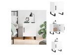 Vidaxl Comodino Bianco Lucido 40X40X50 Cm Materiale Legno - Comodini