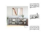 Vidaxl Tavolo Consolle Grigio Sonoma 180X30X75 Cm In Legno E Ferro - Tavolini