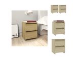Vidaxl Comodini 2 Pezzi Rovere Sonoma 30X30X40 Cm Materiale A Base Di Legno - Comodini