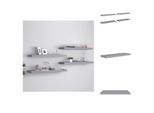 Vidaxl Mensole Galleggianti 4 Pz. Grigio 80X23,5X3,8 Cm Mdf - Mensole Da Parete
