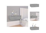 Vidaxl Comodino Sospeso Grigio Sonoma 40X30X15 Cm Materiale A Base Di Legno - Comodini