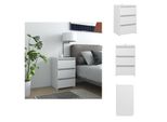 Vidaxl Comodino Bianco 40X35X62,5 Cm Materiale Legno - Comodini