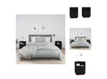 Vidaxl Comodini 2 Pezzi Neri 40X34X55 Cm In Legno Di Pino Massiccio - Comodini