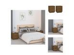 Vidaxl Comodini 2 Pz. Marrone Miele 40X34X45 Cm Pino Massiccio - Comodini