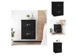 Vidaxl Comodino A Parete Nero 41,5X36X53 Cm - Comodini