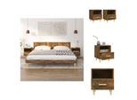 Vidaxl Comodini 2 Pz. Rovere Fumé 40X35X47 Cm - Comodini