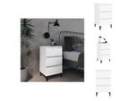 Vidaxl Comodino Con Gambe In Metallo Bianco 40X35X69 Cm - Comodini