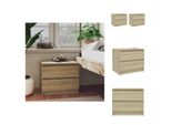 Vidaxl Comodini 2 Pezzi Rovere Sonoma 50X39X43,5 Cm Materiale A Base Di Legno - Comodini