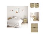 Vidaxl Comodini 2 Pezzi Rovere Sonoma 40X40X50 Cm Truciolato - Comodini