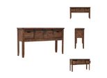 Vidaxl Consolle In Legno Massiccio Di Abete 131X35,5X75 Cm Marrone - Tavoli Laterali