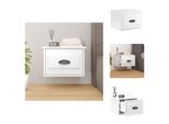 Vidaxl Comodino A Parete Bianco Lucido 41,5X36X28 Cm - Comodini