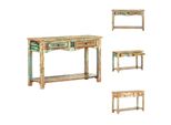 Vidaxl Tavolino 120X40X75 Cm In Legno Massiccio Antico - Tavolini