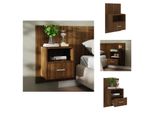 Vidaxl Comodino A Muro Look Rovere Marrone - Comodini