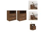 Vidaxl Comodini 2 Pz. Aspetto Rovere Marrone 50X32X60 Cm - Comodini