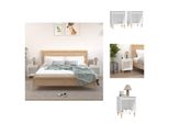 Vidaxl Comodini 2 Pz. Bianco 40X35X50 Cm - Comodini
