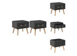 Vidaxl Comodini 2 Pezzi Nero 40 X 35 X 40 Cm Similcuoio - Comodini