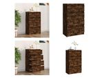 Vidaxl Credenza In Rovere Affumicato 60X35X98,5 Cm - Credenza - Credenze - Armadio - Armadio Portaoggetti