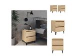 Vidaxl Comodini 2 Pezzi Rovere Sonoma 40X35X50 Cm Materiale A Base Di Legno - Comodini