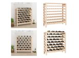 Vidaxl Portabottiglie Da Vino 109,5X30X107,5 Cm In Legno Di Pino Massiccio - Portabottiglie Da Vino - Portabottiglie Da Vino - Portabottiglie Da Vino
