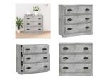 Vidaxl Credenza Grigio Cemento 70X35,5X67,5 Cm In Legno - Credenza - Credenze - Armadio - Armadio Portaoggetti