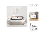Vidaxl Comodini Da Parete 2 Pz. Bianco 41,5X36X28 Cm - Comodini