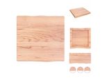 Vidaxl Piano Da Tavolo 40X40X(2-4) Cm In Legno Massiccio Trattato Bordo Albero - Piani Da Tavolo