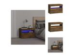 Vidaxl Comodino Con Luci Led Rovere Fumé 60X35X40 Cm - Comodini