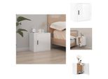Vidaxl Comodino A Muro Bianco Lucido 50X30X47 Cm - Comodini