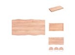 Vidaxl Piano Da Tavolo 80X40X(2-6) Cm In Legno Massiccio Trattato Bordo Albero - Piani Da Tavolo