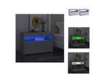 Vidaxl Comodini Con Luci Led 2 Pz. Grigio Cemento 60X35X40 Cm - Comodini