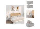 Vidaxl Comodini Da Parete 2 Pz. Grigio Sonoma 50X36X25 Cm - Comodini