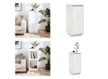 Vidaxl Credenza Bianca 31,5X34X75 Cm Pino Massiccio - Credenza - Credenza - Mobile Laterale - Mobile Con Ante