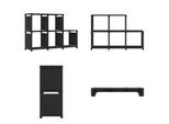 Vidaxl Scaffale A Cubo Con 5 Scomparti Nero 103X30X72,5 Cm In Tessuto - Scaffale - Scaffale - Scaffale Portaoggetti - Scaffali Portaoggetti