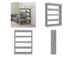 Vidaxl Libreria/Divisorio Per Ambienti Grigio Sonoma 100×30×135 Cm - Libreria - Scaffali Per Libri - Libreria - Scaffale Di Stoccaggio