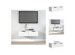 Vidaxl Armadio A Muro Bianco 68X30X20 Cm In Legno - Mensole A Muro