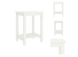 Vidaxl Comodino Bianco 35X30X47 Cm In Legno Di Pino Massiccio - Comodini