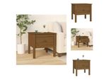 Vidaxl Tavolino Marrone Miele 50X50X49 Cm In Legno Di Pino Massiccio - Tavolini