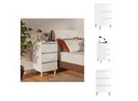 Vidaxl Comodino Con Gambe In Legno Massiccio Bianco Lucido 40X35X69 Cm - Comodini